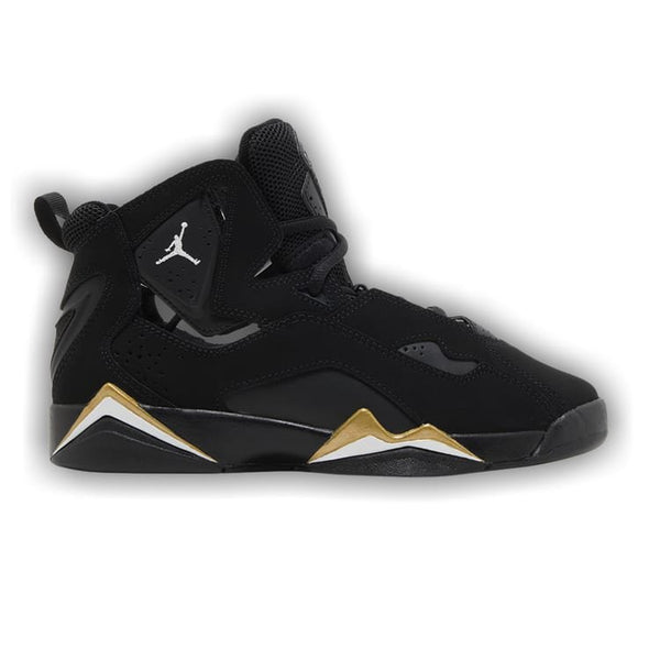 Jordan True Flight Black Metallic Gold White (GS)