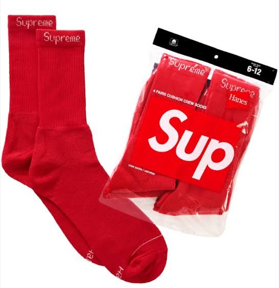 Supreme Hanes Socks (4 Pack)