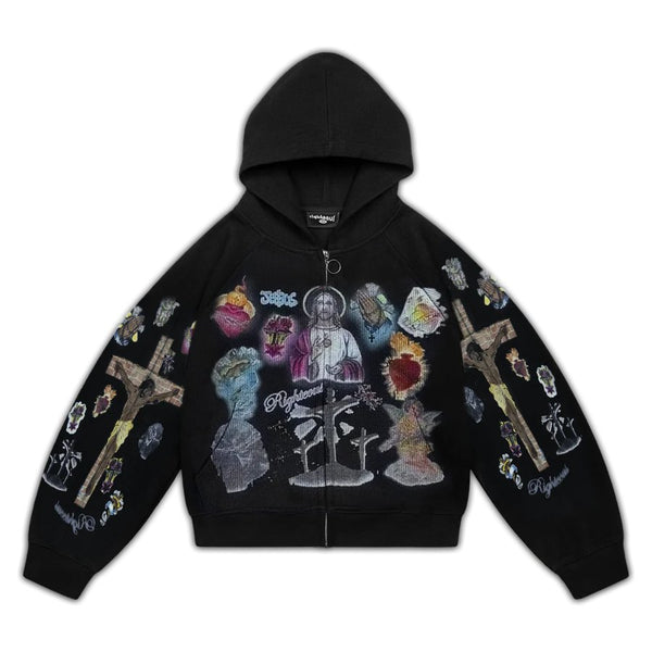 We Are Righteous "Ultimate Sacrifice" Thermal Zip Up (Black)