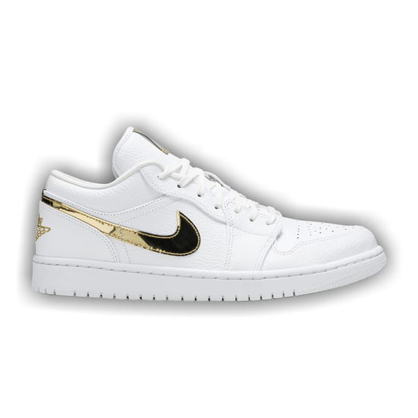 Jordan 1 Low White Metallic Gold (Women's)