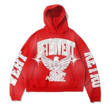Retrovert Fall25 04 Rhinestone Never Been Normal Hoodie