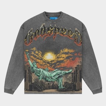 Burnt Bridges II LS T-shirt NG (Grey Wash)