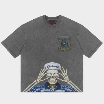 Golf Days Pocket T-shirt (Grey Wash)