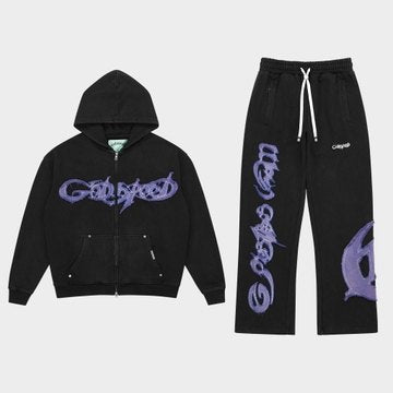 Raw Import Sweatsuit (Black/Blue)