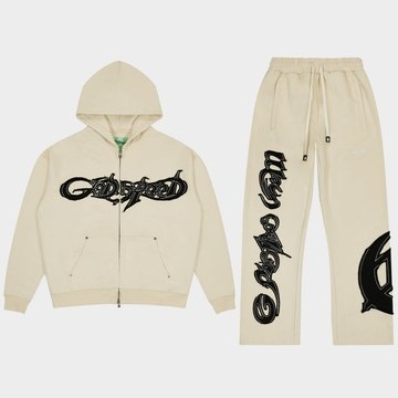 Raw Import Sweatsuit (Bone/Black)