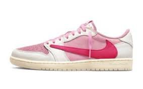 Jordan 1 Retro Low OG SP Travis Scott Sail Tropical Pink